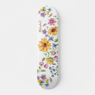 Flores Selvagens Com Nome Skateboard