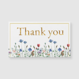 Flores selvagens com o Elegante Dourado Script Obr