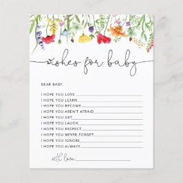 Flores Selvagens Desejam o Jogo do Chá de fraldas