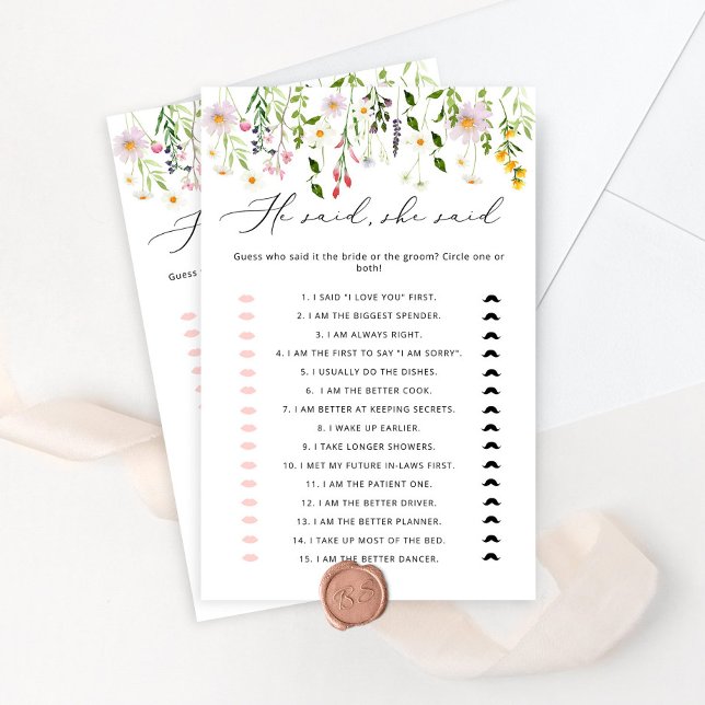 Flores selvagens Ele disse que ela disse jogo de c (Criador carregado)