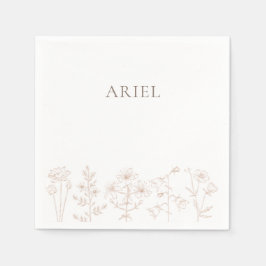 Flores selvagens festa de aniversário guardanapos