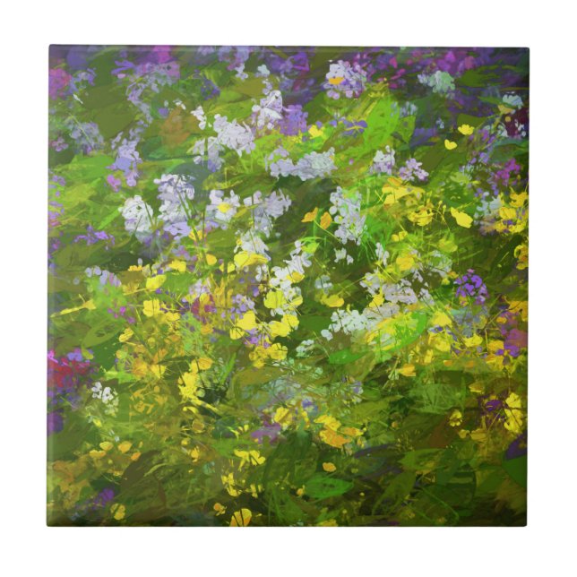 Flores Selvagens Impasto - Arte Flor Original (Frente)