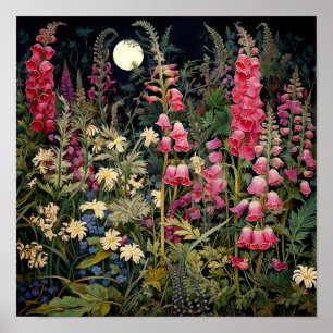 Flores selvagens Impressão de Arte Escura
