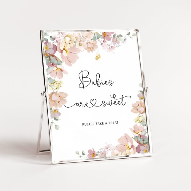 Flores selvagens Os bebês são Poster doce (Criador carregado)