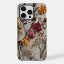 Flores Selvagens Presas com Fundo Branco