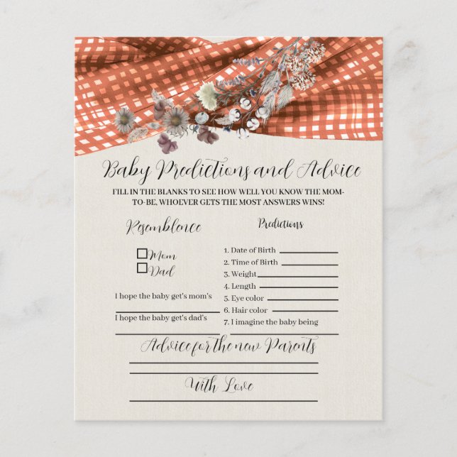 Flores selvagens Previsão e conselhos. (Frente)