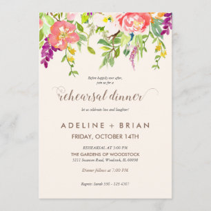 Flores selvagens que Wedding o convite do jantar