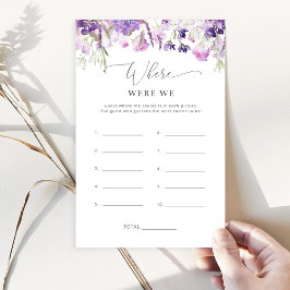 Flores selvagens roxas éramos um jogo de chá de pa