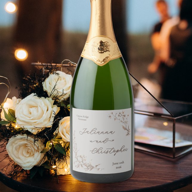 Flores Selvagens Rústicas Elegantes, Script Silver (Criador carregado)