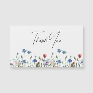 Flores Selvagens Script Elegante Obrigado