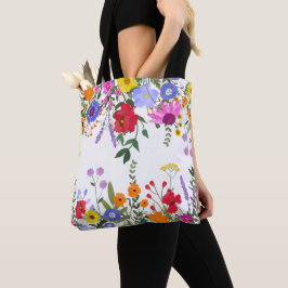 Flores selvagens Tote Bag