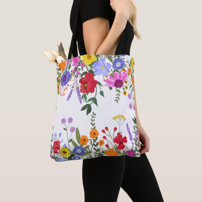 Flores selvagens Tote Bag (Close Up)