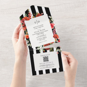 Flores Selvagens Vermelhas Poppy Stripe Floral Cas