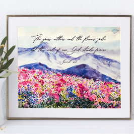 Flores silvestres, a Palavra de Deus permanece