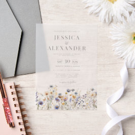 Flores Silvestres Azul Poeira Casamento Elegante