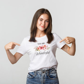 Flores silvestres Camiseta de cotação aquícola