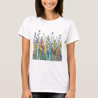 Flores Silvestres Coloridas, Botânicos, Camiseta F