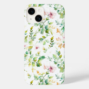 Flores silvestres de cor aquosa verde-elegante