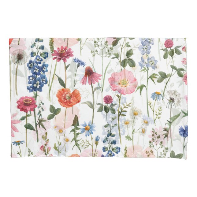 Flores silvestres de verão, padrão sem costura de  (Frente)