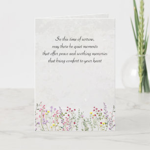 Flores Silvestres em Aquarela para Cartão de Condo