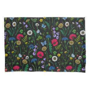 Flores silvestres em preto