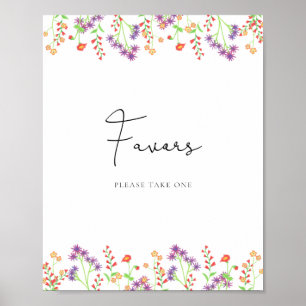 Flores silvestres favorece Poster