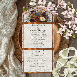 Flores Silvestres, Fita de Cobre e Renda Casamento