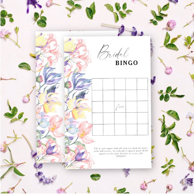 Flores silvestres - Jogo de bingo para chá de noiv (Criador carregado)