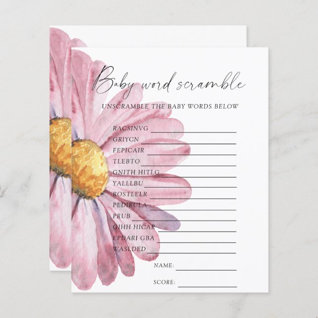 Flores silvestres Jogo de chá de fraldas (Frente/Verso)