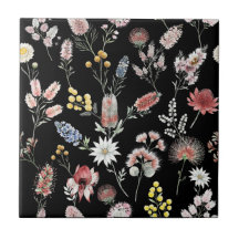 Flores Silvestres Românticas e Sombrias em Aquarel