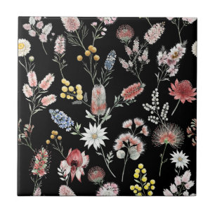 Flores Silvestres Românticas e Sombrias em Aquarel