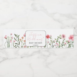 Flores silvestres Rótulos de garrafas de chá de fr