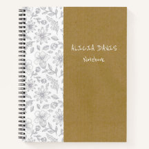 Flores Simples Elegantes Fundo Kraft