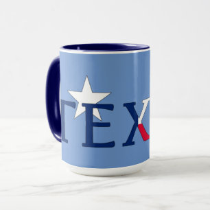 Flores Texas Bluebonnet em Caneca Azul