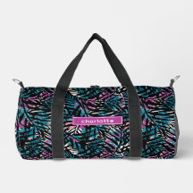 Flores Tropicais Abstratas Folhas Garota Esportes