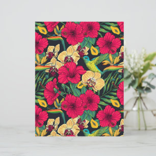 Flores Tropicais e Beija-flor - Botanica de Verão