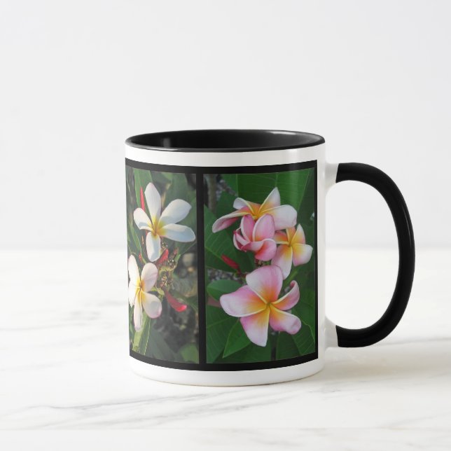 Flores tropicais havaianas do Plumeria na caneca (Direita)