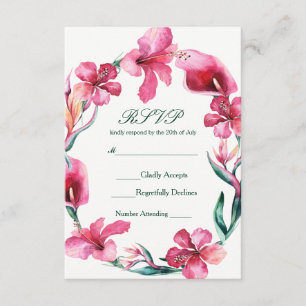 Flores Tropicais Havaianas Elegante RSVP de Casame