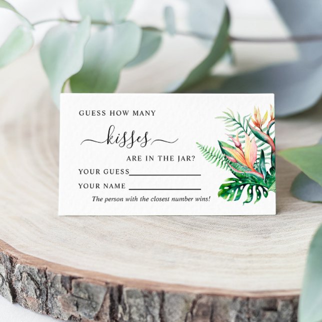 Flores Tropicais Quantos Beijos Cartões De Jogo (Criador carregado)
