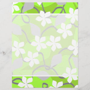 Flores verdes e brancas. Teste padrão floral