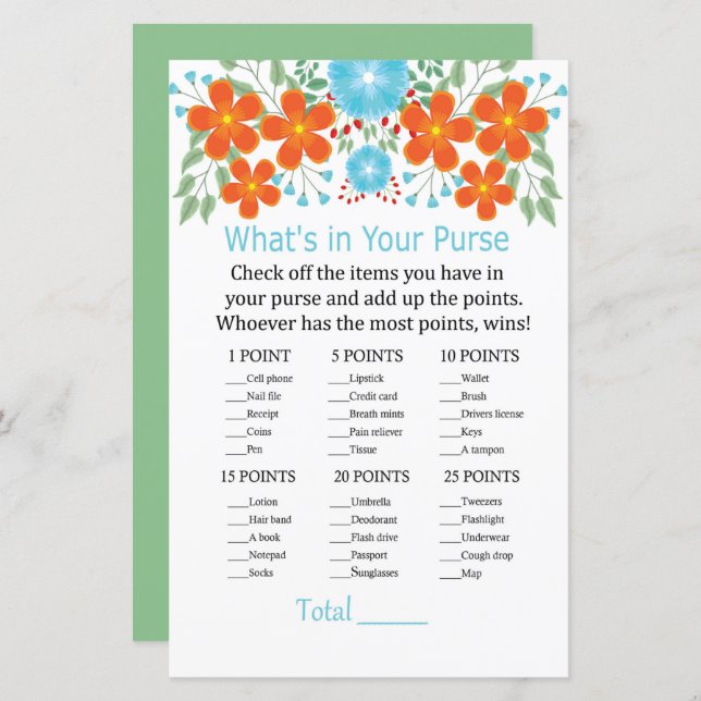 Flores Vermelhas Azuis O que há no seu jogo de bol (Frente/Verso)