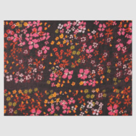 Flores vermelhas cortadas Papel tecidular