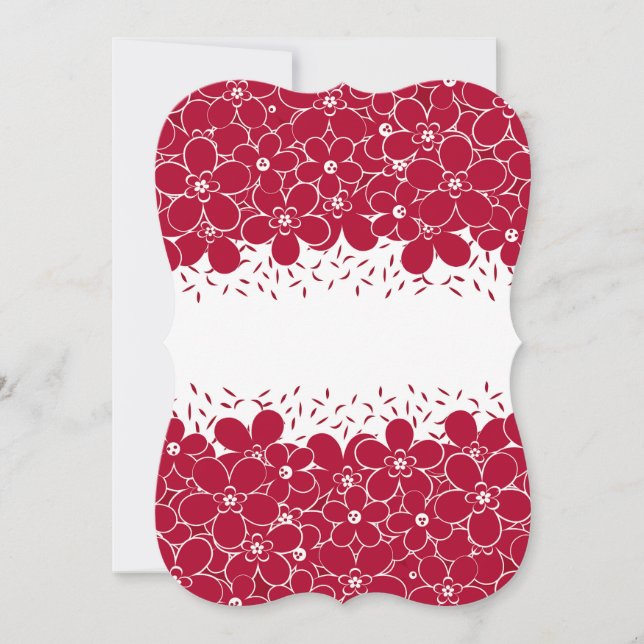 Flores vermelhas margaridas sobre fundo branco (Frente)