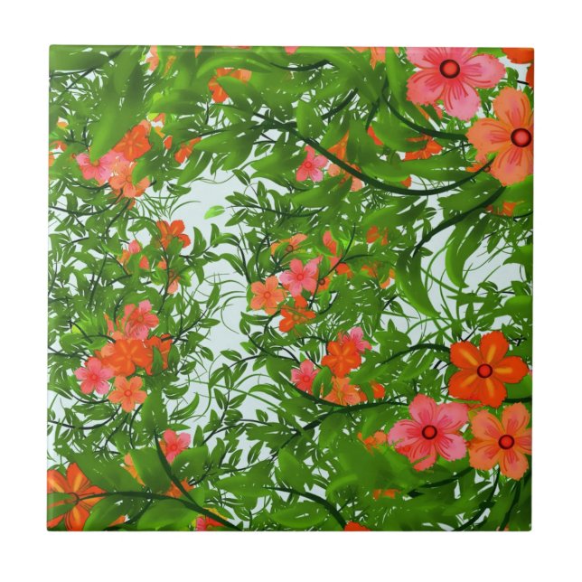 Flores Vermelhas no Verde (Frente)