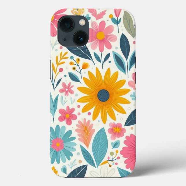 Flores Vibrantes em Flor (Verso)