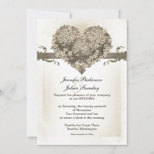 flores vintagantes adoram convite para casamento