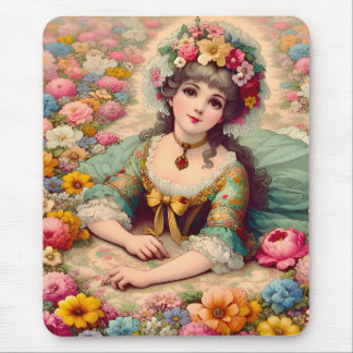 ~ Flores Vintage Girl ~ Mousepad
