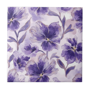 Flores Violetas Aquarela Flores Roxas Pintadas