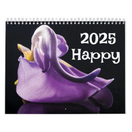 Flores violetas do Calendário 2025