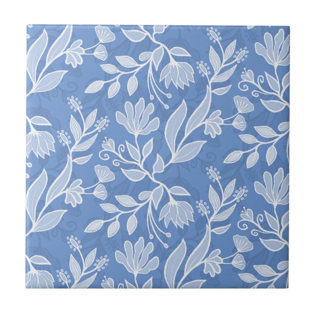 Flores Whimsical e Buquê de Folhas (Frente)